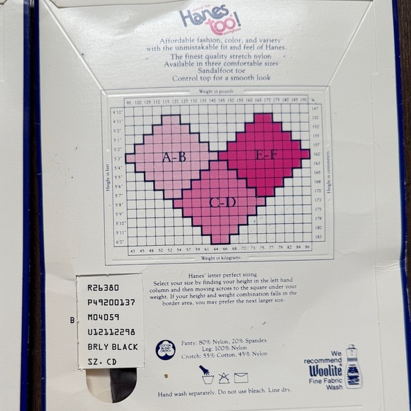 Vintage deadstock! Hanes Too! Pantyhose 3 pairs - Picture 4 of 4